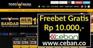 TOTONUSA- FREEBET GRATIS RP 10.000 TANPA DEPOSIT