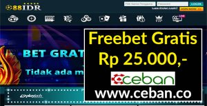 88IDR – FREEBET GRATIS TANPA DEPOSIT RP 25.000