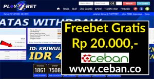 PLAY77BET – FREEBET GRATIS TANPA DEPOSIT RP 20.000