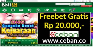 BNI88 – FREEBET GRATIS TANPA DEPOSIT RP 20.000