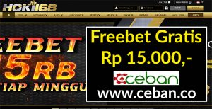 HOKI168 – FREEBET GRATIS TANPA DEPOSIT RP 15.000