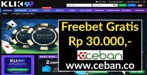 KLIK99 – FREEBET GRATIS TANPA DEPOSIT RP 30.000