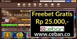 MACAUGG – FREEBET GRATIS TANPA DEPOSIT RP 25.000