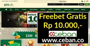 899SLOT – FREEBET GRATIS TANPA DEPOSIT RP 10.000