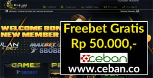 BULANBET – FREEBET GRATIS TANPA DEPOSIT RP 50.000