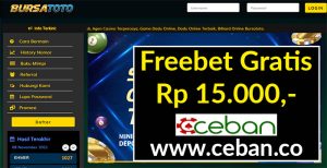 BURSATOTO – FREEBET GRATIS TANPA DEPOSIT RP 15.000