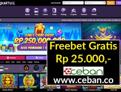 KARTUGG – FREEBET GRATIS TANPA DEPOSIT RP 25.000