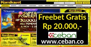 KOMIKSLOT – FREEBET GRATIS TANPA DEPOSIT RP 20.000