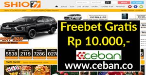 SHIO77 – FREEBET GRATIS TANPA DEPOSIT RP 10.000