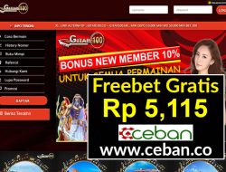 GITAR100 – FREEBET GRATIS TANPA DEPOSIT RP 5.115