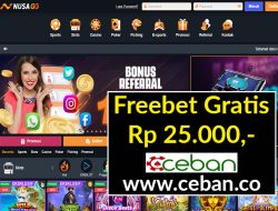 NUSAGG – FREEBET GRATIS TANPA DEPOSIT RP 25.000