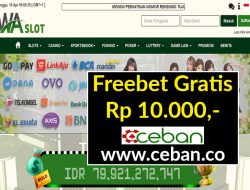 WASLOT – FREEBET GRATIS RP 10.000 TANPA DEPOSIT