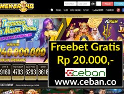 MEKAR4D – FREEBET GRATIS TANPA DEPOSIT RP 20.000