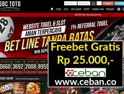 SBCTOTO – FREEBET GRATIS TANPA DEPOSIT RP 25.000