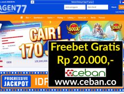 AGEN77 – FREEBET GRATIS TANPA DEPOSIT RP 20.000