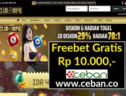 CLUBMPO – FREEBET GRATIS TANPA DEPOSIT RP 10.000