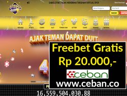 SABISLOT88 – FREEBET GRATIS TERBARU TANPA DEPOSIT RP 20.000