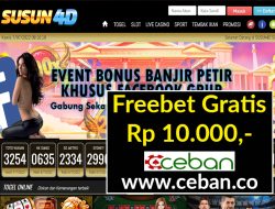 SUSUN4D – FREEBET GRATIS TANPA DEPOSIT RP 10.000