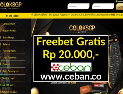 COLOKSGP – FREEBET GRATIS RP 20.000 TANPA DEPOSIT