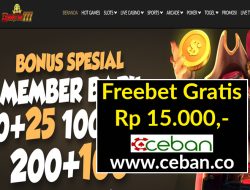 BANTAI777 – FREEBET GRATIS RP 15.000 TANPA DEPOSIT