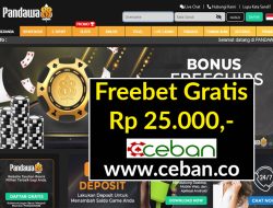 PANDAWA88 – FREEBET GRATIS RP 25.000 TANPA DEPOSIT