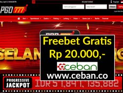 PGO777 – FREEBET GRATIS RP 20.000 TANPA DEPOSIT