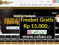 MGMTOTO – FREEBET GRATIS RP 15.000 TANPA DEPOSIT