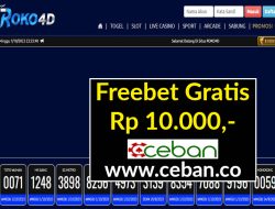 ROKO4D – FREEBET GRATIS RP 10.000 TANPA DEPOSIT