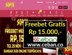 SOP88 – FREEBET GRATIS RP 15.000 TANPA DEPOSIT