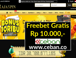 RAJASPIN – FREEBET GRATIS RP 10.000 DOWNLOAD APK