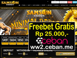 SAMSONTOTO – FREEBET GRATIS RP 25.000 TANPA DEPOSIT