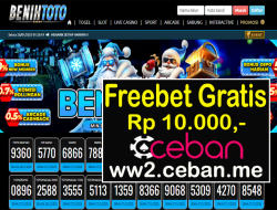 BENIHTOTO – EVENT FREEBET RP 10.000 TANPA DEPOSIT